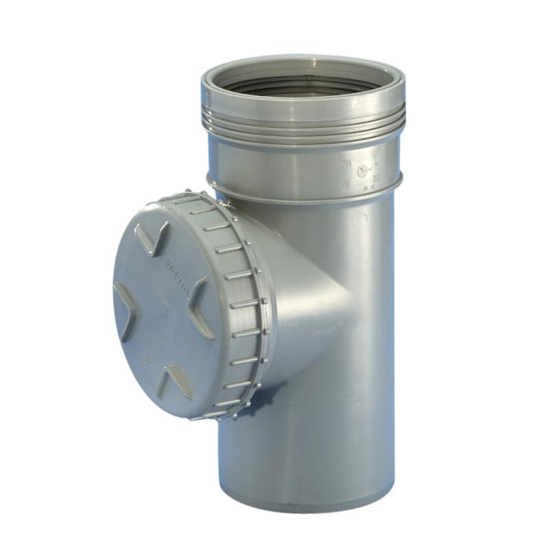Wafix PP Renserør, Grå (110 mm)