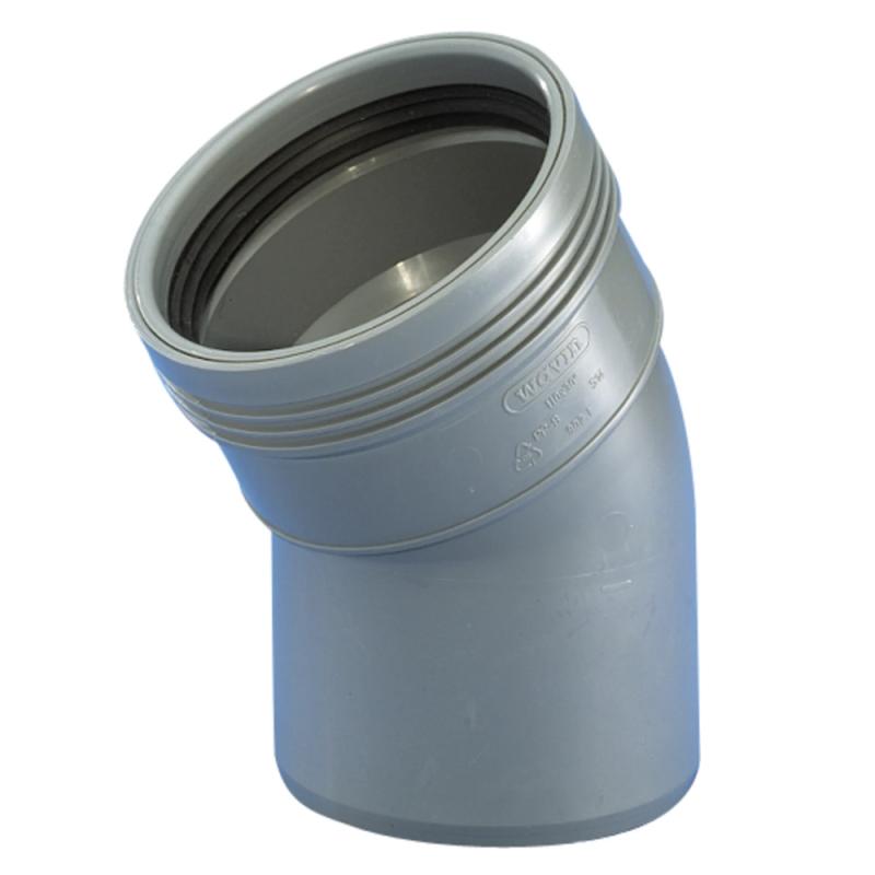 Wafix PP bøjning, 1 Ærme, 160mm, Grå (160mm×30°)
