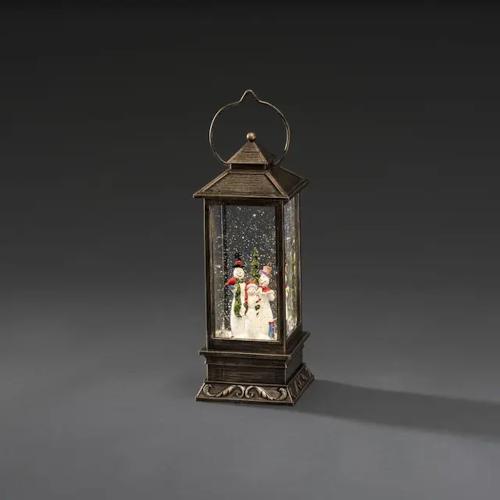 Vandfyldt Lanterne Snemand Varm Hvid LED IP20 Brun Konstsmide