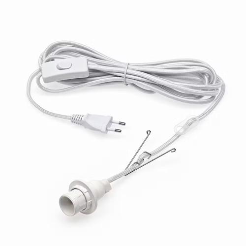 Ledningsstativ Tekstilbetrukket 5m E14 IP20 Hvid Konstsmide