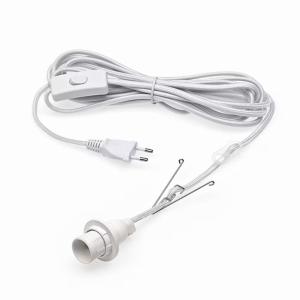 Ledningsstativ Tekstilbetrukket 5m E14 IP20 Hvid Konstsmide