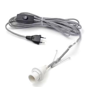 Ledningsstativ Tekstilbeklædt 5m E14 IP20 Sort Konstsmide