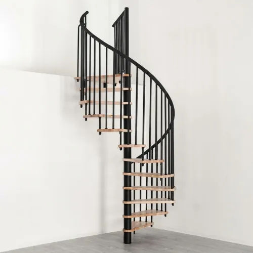 Spiraltrappa, Euro Design, Ek-Svart, 1600mm, Byggera