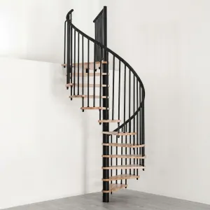 Spiraltrappa, Euro Design, Ek-Svart, 1600mm, Byggera