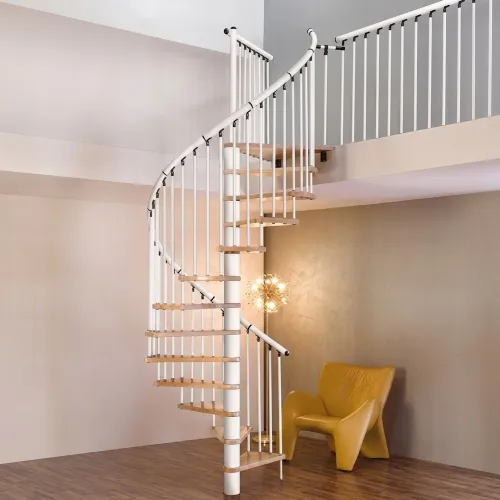Spiraltrappa, Euro Design, Bok-Vit, 1600mm, Byggera