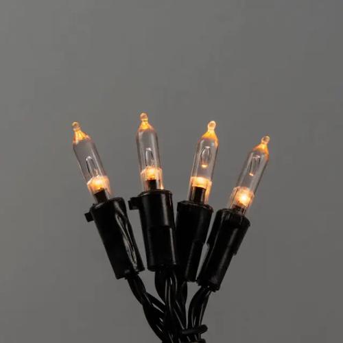 Battery-Powered String 20 Amber LED IP44 Black Konstsmide