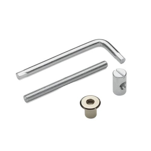 Monteringsbeslag 1409 Nickel 4st, Habo 30893