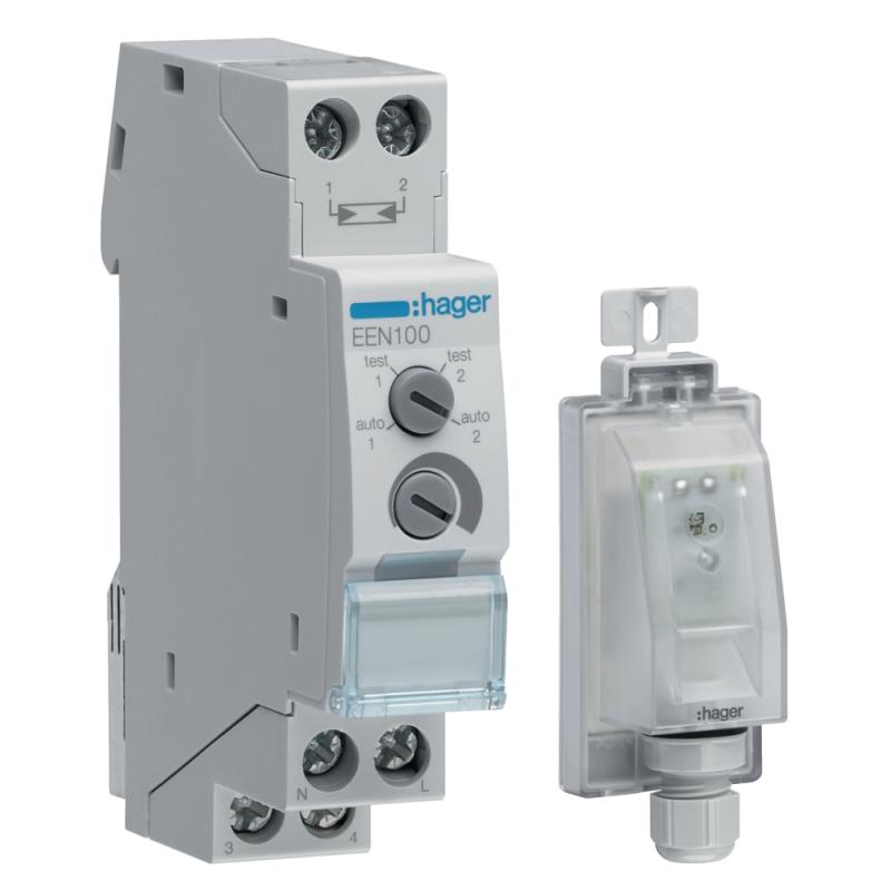 Ljusrelä Med Utvändig Sensor 10A 230VAC Hager