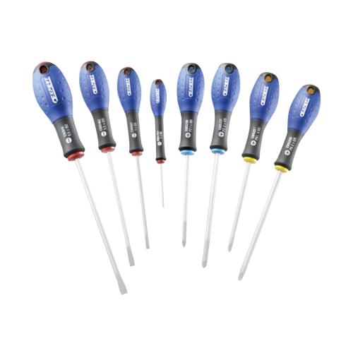 Skruetrækkersæt Med Lige Kærv/PH/PZ 8stk Expert