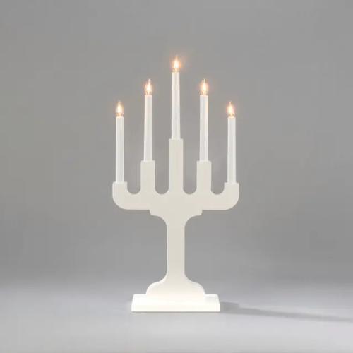 Candlestick 5 Candles Indoor E10 IP20 Wood White Konstsmide