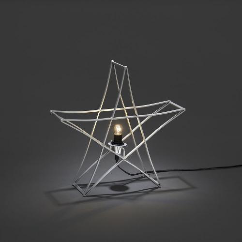 Metalstjerne Stående 40x40cm IP20 Sølv Konstsmide