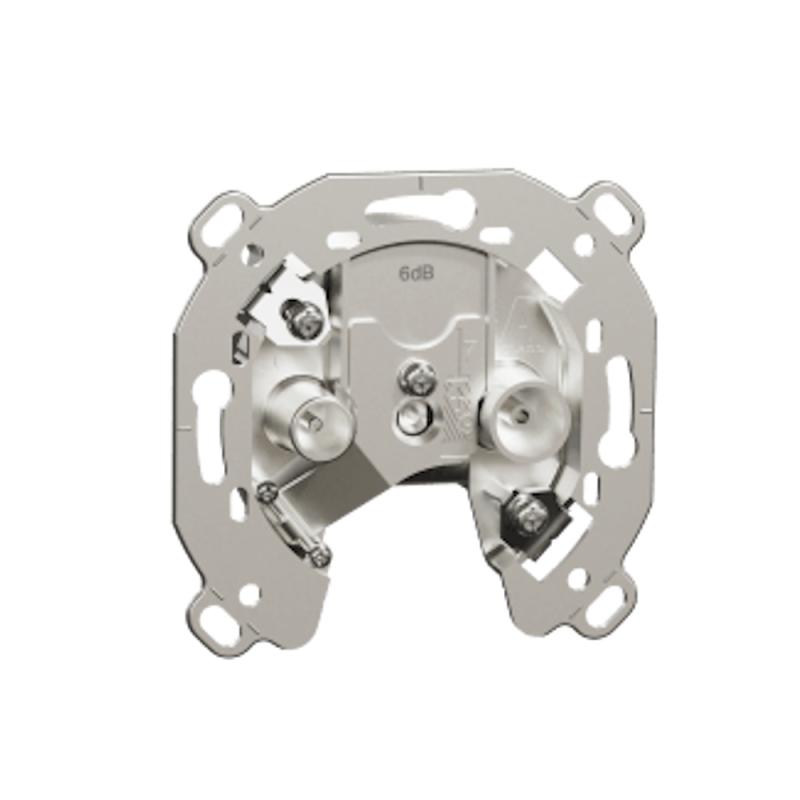 Antennuttag Insats R/TV Fördelaruttag 6dB Aluminium Schneider Electric