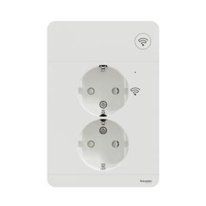 Wall Socket 2-Way With Zigbee 16A 250V IP20 White Schneider Electric