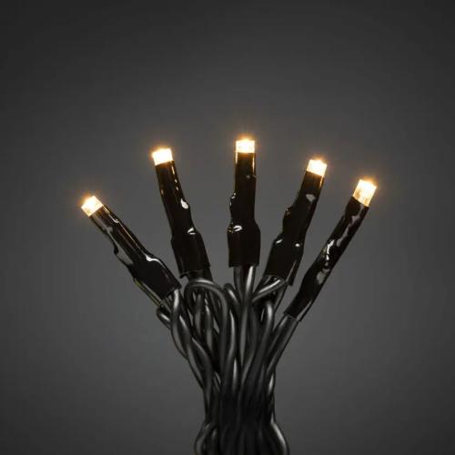 Lyskæde 200 Amber Micro LED IP44 Sort Konstsmide