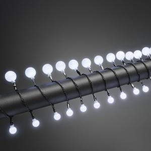 Light String 80 White Cherry LED, Black Cable, 24V/IP44, Konstsmide