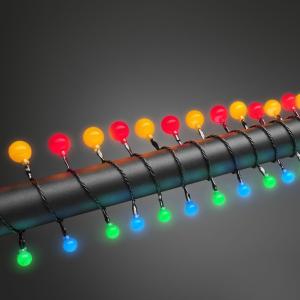 Ljusslinga 80 Färgade Cherry LED, Svart Kabel, 24V/IP44, Konstsmide