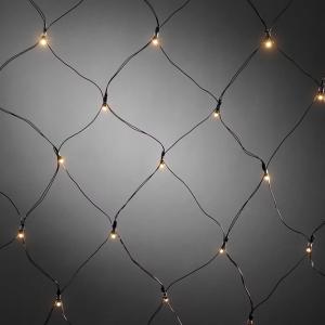 Nät 40 Varmvita LED 80x80cm IP44 Svart Konstsmide