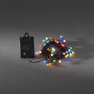 Ljusslinga Cherry 40 Färgade LED Sensor, Batteri, Konstsmide