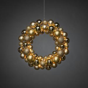 B/O Christmas Wreath 40cm, 50 Amber LED, IP44, 1.5W, Konstsmide​