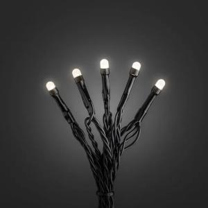 Lyskæder 80 Varmhvide LED Med Frostet Top IP44 Sort Konstsmide