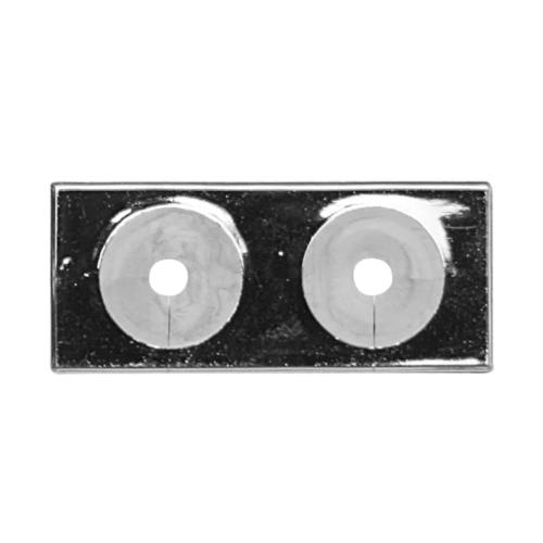 Vulkbricka Dubbel Delbar 40mm c/c 12-16mm Krom Faluplast