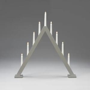 Candlestick 9 Lights E10 IP20 Wood Grey Konstsmide