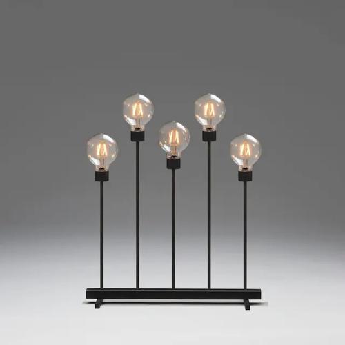 Candlestick 5 Lights Push-in IP20 Metal Black Konstsmide