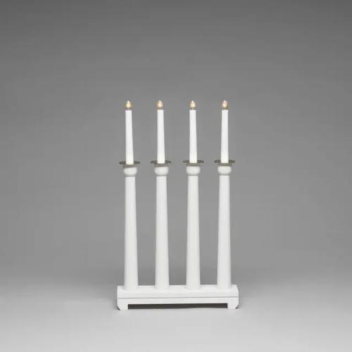 Candlestick 4 Lights E10 IP20 Wood White Konstsmide