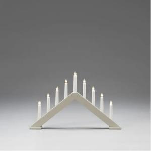 Candlestick 9 Lights E10 IP20 Wood Matt Beige Konstsmide
