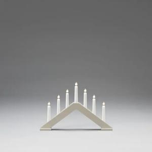 Lysestage 7 Lys E10 IP20 Træ Mat Beige Konstsmide