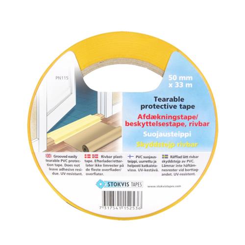 Beskyttende Tape Rivbar 50mmx33m, Stokvis