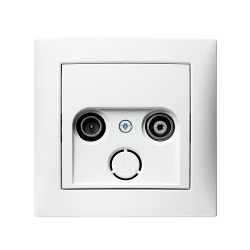 Antennestik R+TV S.1 Serie Hvid Hager