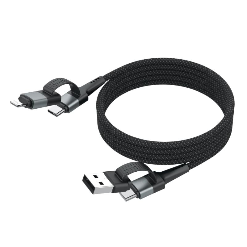Ladekabel ​Magnetisk 4-I-1 Sort Ansmann