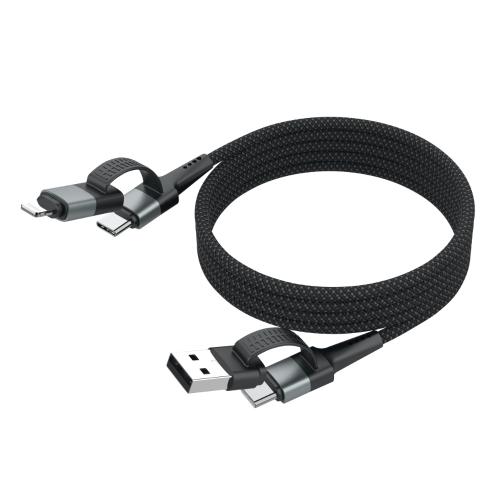 Laddkabel Magnetisk 4-I-1 Svart Ansmann