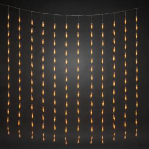 Gardinkæde Med Dråber 400 Ravfarvede LED 200x200cm IP44 Klar Konstsmide