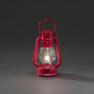 Enkelt Lanterne Varm Hvid LED IP20 Rød Konstsmide