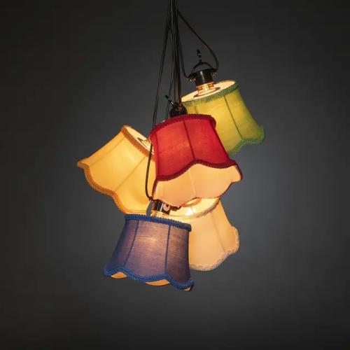 Additional String 10 Amber LED E27 IP44 24V Black/Multicoloured Konstsmide