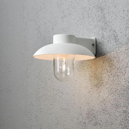 Mani Wall Light E27 230-240V IP44 White Konstsmide