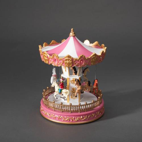 B/O Mechanical Christmas Decoration Carousel 14 LED IP20 Multicolored Konstsmide