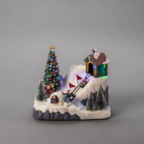 Batteridrevet Vinterlandsby 21,5cm 19 LED IP20 Flerfarvet Konstsmide