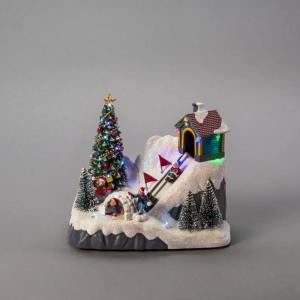 Batteridrevet Vinterlandsby 21,5cm 19 LED IP20 Flerfarvet Konstsmide