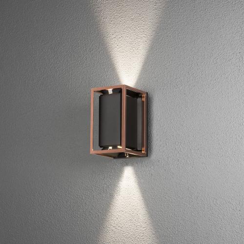 Vale Wall Light 2xGU10 230V IP44 Black Konstsmide