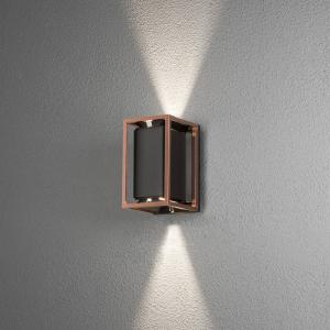 Vale Wall Light, 2x5W, LED, Black, 230V, IP44, Konstsmide