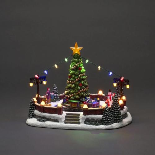 B/O Mechanical Christmas Decoration Playground 23 LED IP20 Multicolored Konstsmide