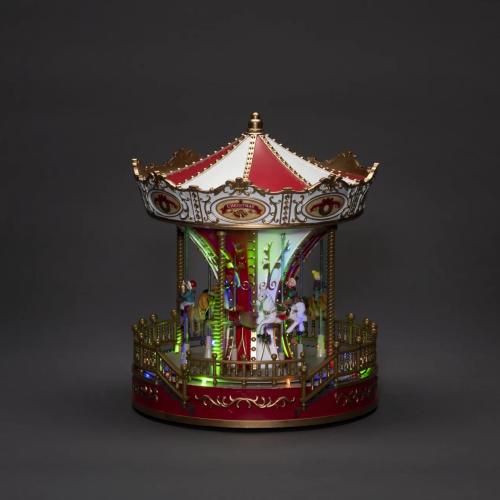 B/O Mechanical Christmas Decoration Carousel 16 LED IP20 Multicolored Konstsmide
