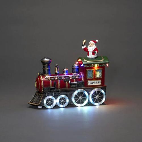 B/O Mechanical Christmas Decoration Train 24 LED IP20 Multicolored Konstsmide