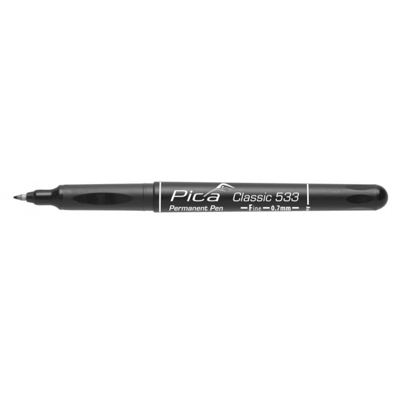 Markerpen Classic 533 Fin Spids Sort 10stk Pica