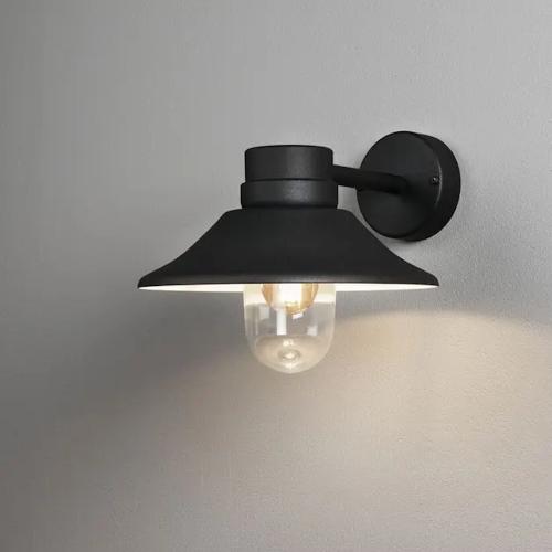 Vega Wall Light E27 230-240V IP54 Black Konstsmide