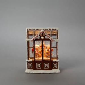 Vandfyldt Lanterne Peberkagehus LED IP20 Brun Konstsmide