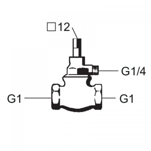 Vattenpostventil 4175-2500 G25 Invändig Gänga